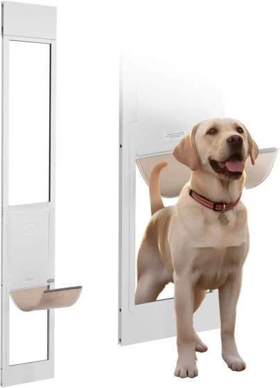 VEVOR Porta Deslizante de Vidro para Cães Altura Ajustável 260,4 x