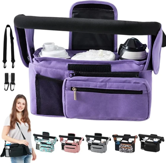 Hinataa, organizador para carrinho de bebé com porta-bebidas