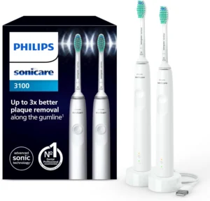 Philips Sonicare 3100, escova de dentes elétrica sónica, pack duplo