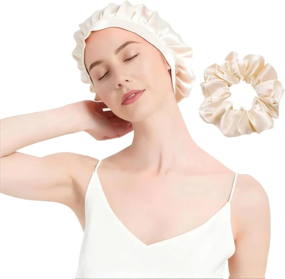 Alriedy, pack de 2 gorros de seda para dormir