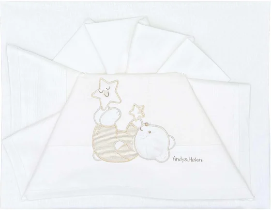 Andy & Helen, conjunto completo de lençóis, cor creme