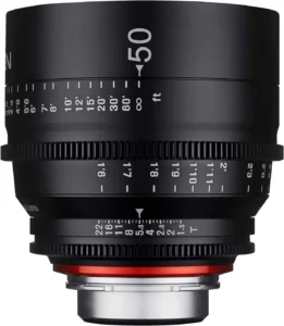 Samyang XEEN 50 mm T1,5 FF, objetiva cinema com montagem Sony E