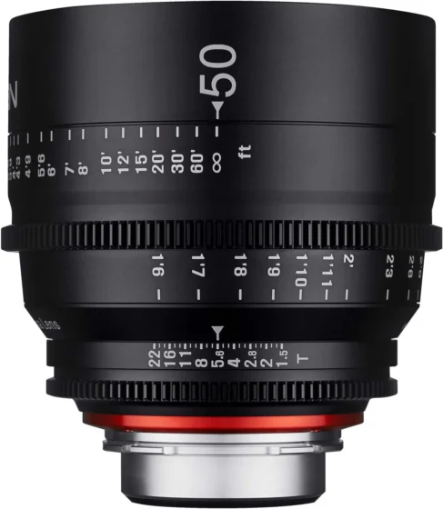 Samyang XEEN 50 mm T1,5 FF, objetiva cinema com montagem Sony E