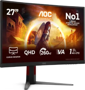 AOC CQ27G4Z2, monitor de 27 polegadas 260 Hz, painel Fast VA