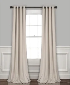 Lush Decor Par de painéis de cortinas opacas isoladas com furos, trigo