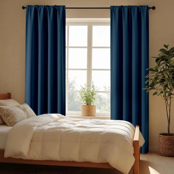 CUCRAF, 2 cortinas opacas azul-marinho de 84 polegadas