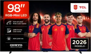 TCL 98RM7L 98 polegadas RGB-Mini LED 4K HDR10+ Smart TV, 2.000 Nits