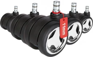 hjh OFFICE 619035 Rodas para cadeiras ROLO Game 11 mm/60 mm