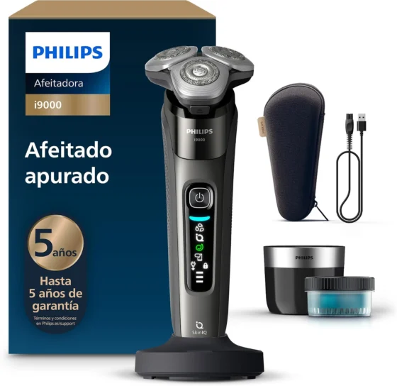 Philips Series 9000, máquina de barbear elétrica a seco e molhado