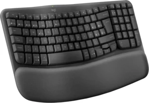 Logitech Wave Keys, teclado ergonómico sem fios com apoio para pulsos