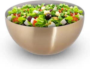 Relaxdays, saladeira em aço inoxidável de 25 cm
