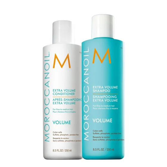 CAMAJ Moroccanoil, champô e condicionador volume extra
