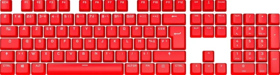 Corsair PBT Double-Shot Pro, kit de teclas AZERTY vermelho