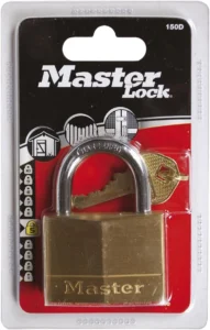 Master Lock 150EURD, cadeado de latão maciço, dourado