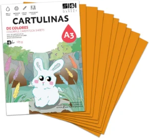SIDI, cartulina A3 laranja de 185 g