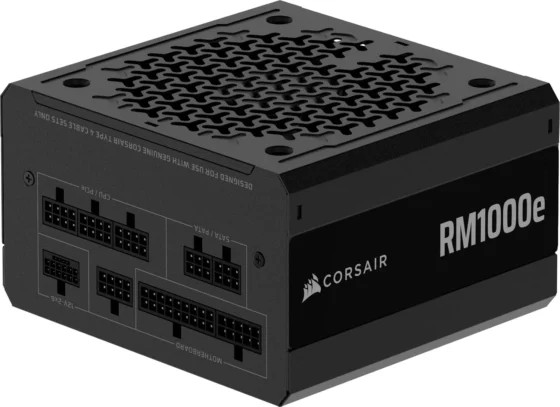 Corsair RM1000e (2025), fonte de alimentação ATX de 1000 W, preto