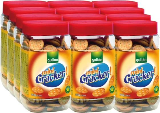Gullón, bolachas salgadas mini, pack de 12 x 350 g