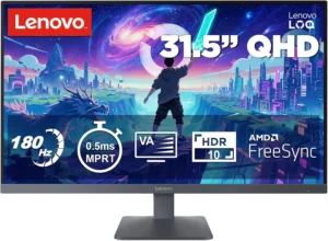 Lenovo LOQ 32Q-10 Monitor para jogos, 80 cm, 180 Hz, 0,5 ms, HDMI