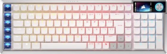 Corsair Vanguard Air 99 Sem fios Teclado Gamer Óptico-mecânico, branco