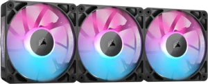 Corsair iCUE LINK RX120 RGB, ventoinhas PWM, pacote triplo