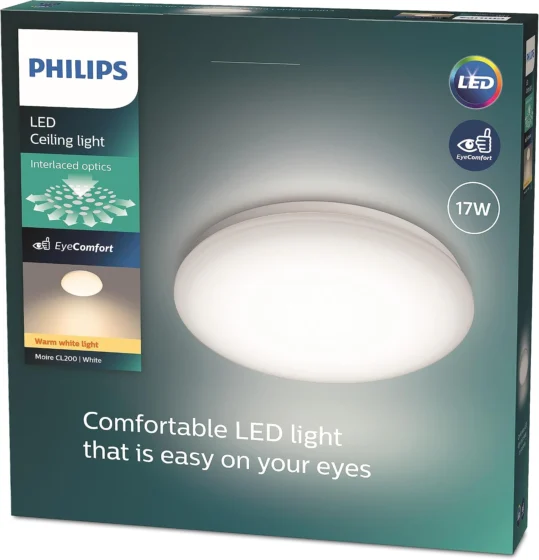Philips Moire, candeeiro LED de teto redondo de 32 cm