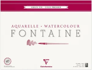 Clairefontaine Fontaine/Hadern, bloco de aguarela 42 x 56 cm