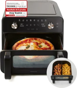 Panasonic NF-BC1000KXE, air fryer de cesta dupla com janela, 9,6 L
