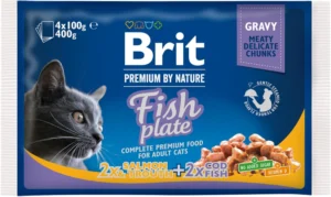 Brit, comida húmida para gatos, pacote de 4 sabores