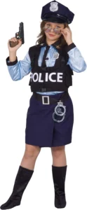Ciao Poliziotta, disfarce de polícia para menina, 5-7 anos