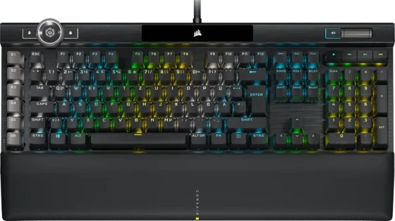 Corsair K100 RGB, teclado gaming com RGB LED, preto
