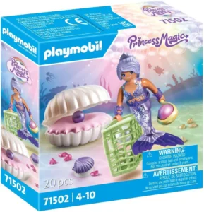 Playmobil Princess Magic 71502, sereia com concha e pérola