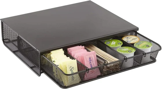 Safco 3274BL Onyx, organizador de malha metálica, 1 gaveta