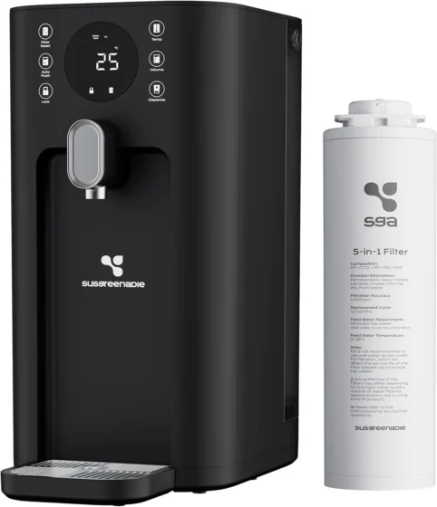 SusGreenable, dispensador de água quente de mesa RO 5 em 1