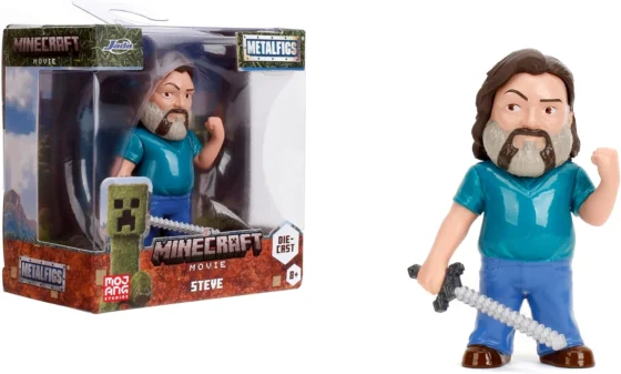 Jada Toys, figura Minecraft Steve de metal, 6,5 cm