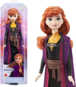 Mattel Disney Frozen 2 Anna, boneca com colete para +3 anos