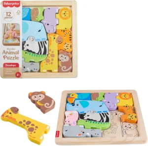 Fisher-Price, puzzle de animais de madeira