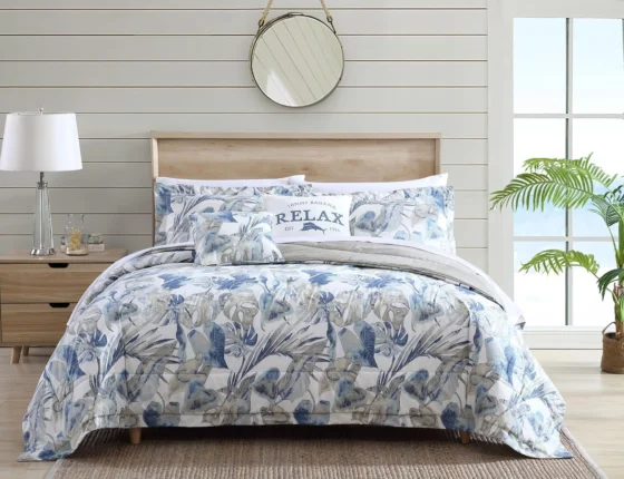 Tommy Bahama Raw Costa, conjunto de edredão azul