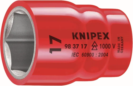 Knipex 98 37 17 3/8 Isolado 1000 V, 17 mm hexagonal socket