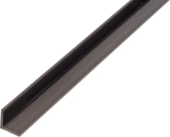 Alberts 479015, perfil de ângulo de plástico preto, 1000 mm