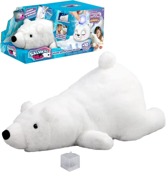 Bizak Salva o Urso Polar, peluche interativo para +3 anos