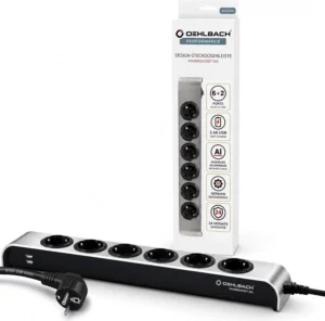 Oehlbach D1C17010 Powersocket 505, Kompaktes Design, Anthrazit