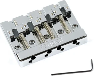 Fender HiMass, ponte para baixo de 4 cordas, cromada