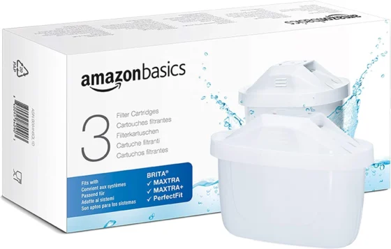 Amazon Basics, cartuchos filtrantes de água, 3 unidades