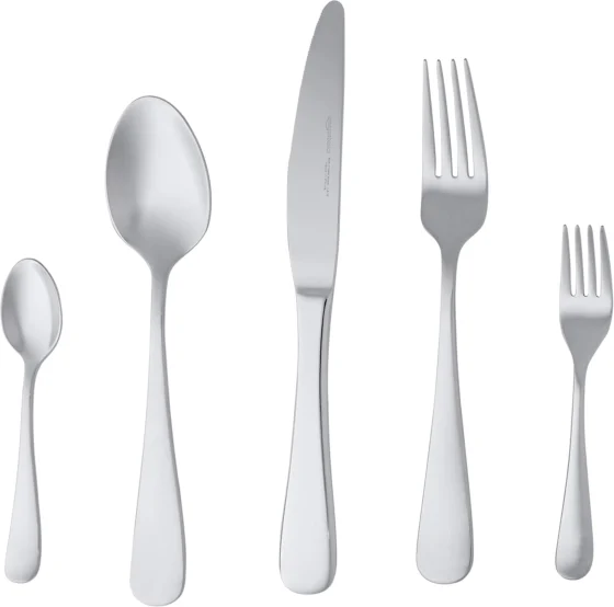 Amazon Basics, talheres de aço inoxidável de 20 peças