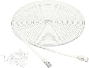 AmazonBasics Cabo de rede Gigabit Ethernet RJ45 Cat-7 plano, 15,2 m