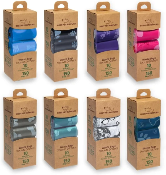Best Pet Supplies, sacos para dejetos de cão, 4 x 150 sacos