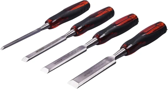 Am-Tech, conjunto de 4 cinzéis passantes para madeira