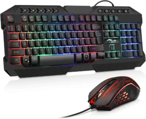 BAKTH, conjunto teclado e rato gaming com LED, QWERTZ