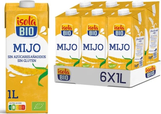 IsolaBio, bebida vegetal de painço ecológica, 6 x 1 L