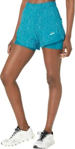 Brooks Chaser, calções 2 em 1 de 5 polegadas para mulher